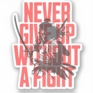 Never Give Up - Red and Black Daily Motivational
