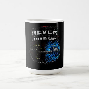 Never Give Up – Resilience Gym Motivation Coffee Mug