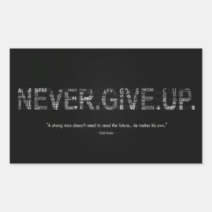 Never Give Up Sticker