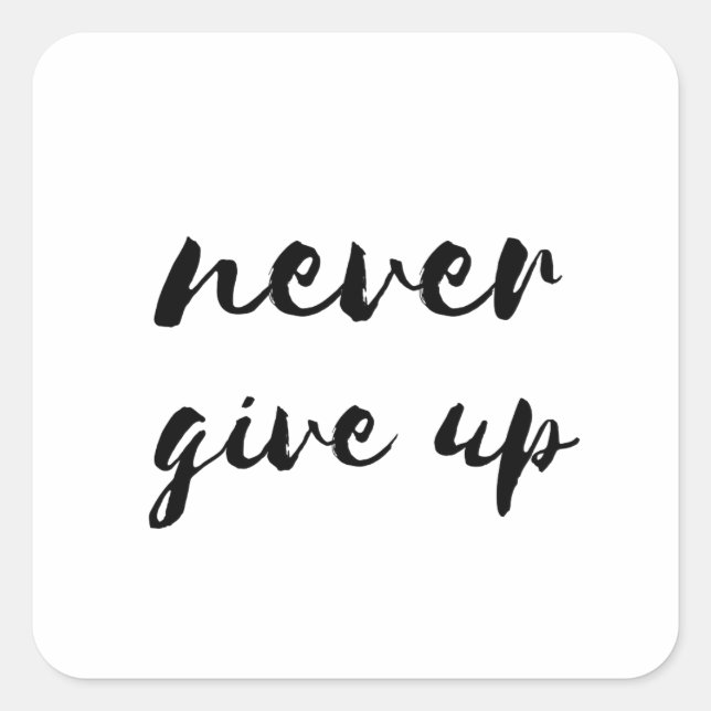 Never give up stickers (Front)