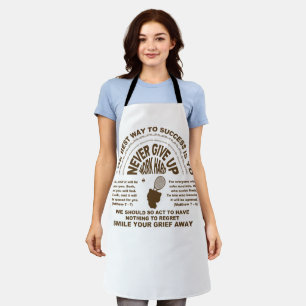 Never Give up (tennis) Apron