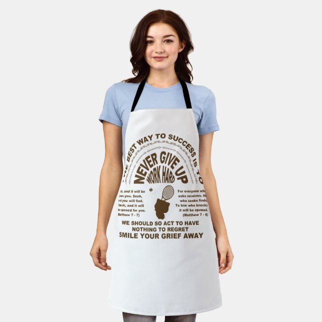 Never Give up (tennis) Apron (Worn)