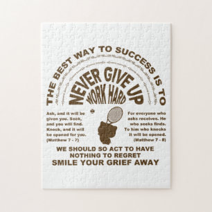 Never Give up (tennis)  Jigsaw Puzzle
