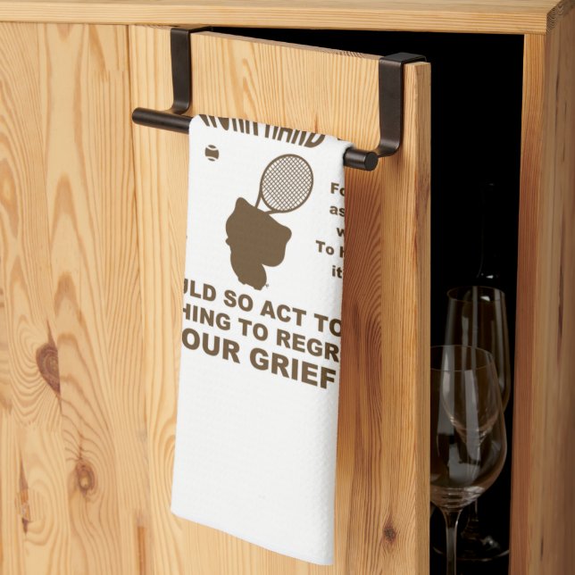 Never Give up (tennis)  Kitchen Towel (Thirds Fold)