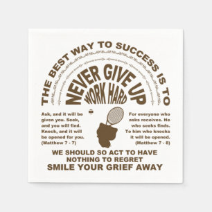 Never Give up (tennis) Napkin