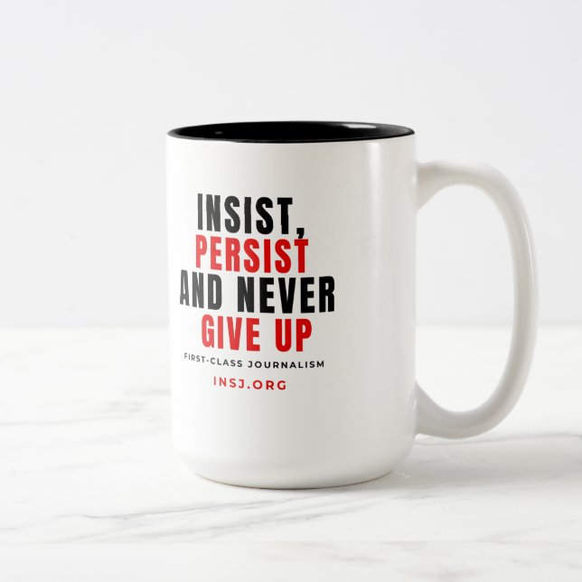 Never Give Up Two-Tone Mug (Droit)