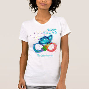 Never Give Up Vulvar Cancer Awareness T-Shirt
