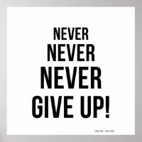Never Give Up Winston Churchill Motivational 