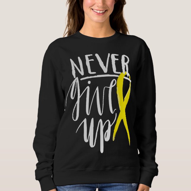 NEVER GIVE UP Women's Basic Sweatshirt (Front)