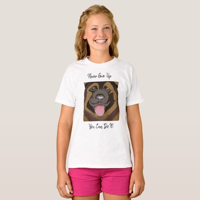 Never Give Up. You Can Do It! T-Shirt (Front Full)