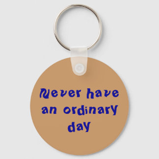 "Never have an ordinary day" keychain
