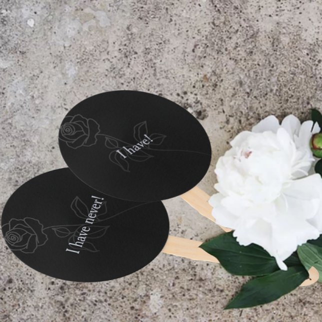Never Have I Ever Gothic Black Bachelorette Party Hand Fan (Creator Uploaded)