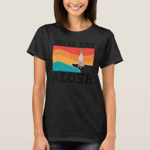 Never Hike Alone American Hairless Terrier Graphic T-Shirt