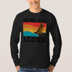 Never Hike Alone Cocker Spaniel Graphic Hiking T-Shirt