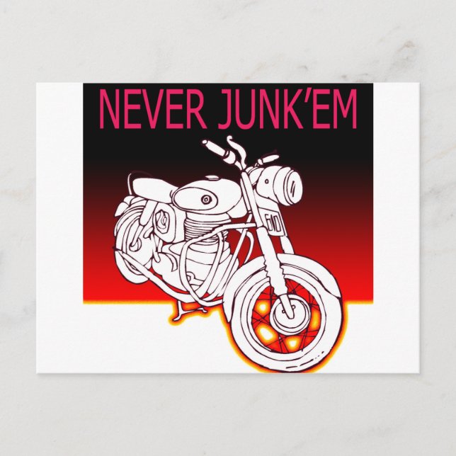 Never Junk'em Postcard (Front)
