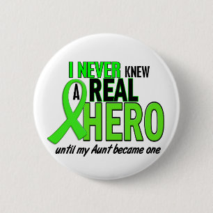Never Knew A Hero 2 LIME GREEN (Aunt) Inch Round Button
