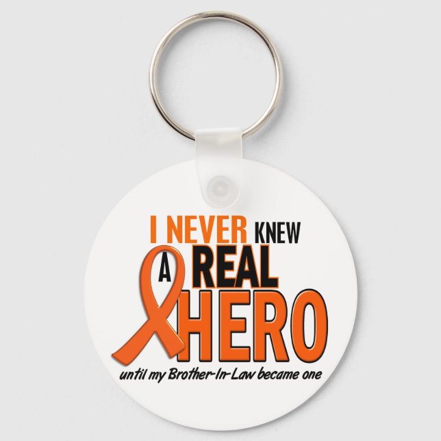 Never Knew A Hero 2 ORANGE (Brother-In-Law) Keychain (Front)