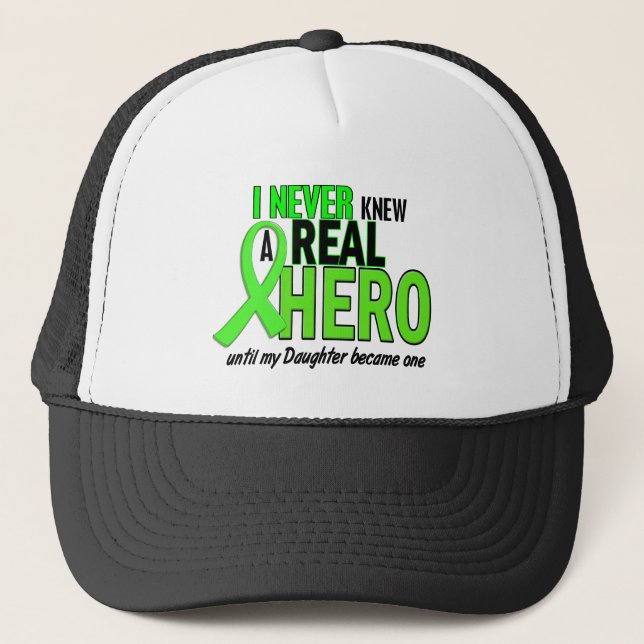 Never Knew A Real Hero 2 LIME (Daughter) Trucker Hat (Front)