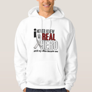 Never Knew A Real Hero 2 Mom Lung Cancer Hoodie