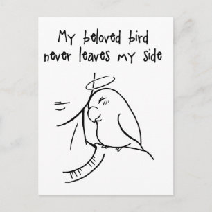 Never leaves my side postcard
