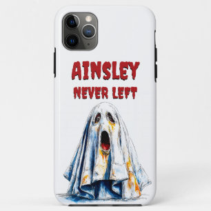 Never Left Ghost Halloween Watercolour Design iPhone 11 Pro Max Case