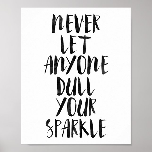 Never Let Anyone Dull Your Sparkle Poster (Front)