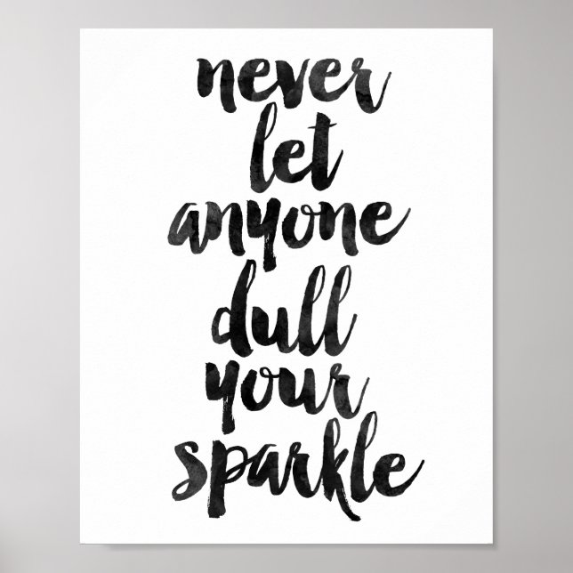 Never Let Anyone Dull Your Sparkle Poster (Front)