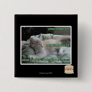 Never living in a cage again 2 inch square button