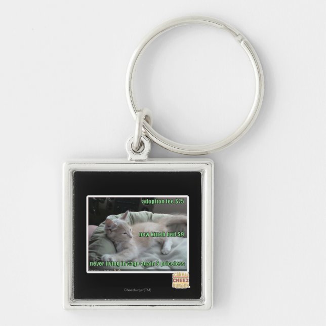 Never living in a cage again keychain (Front)