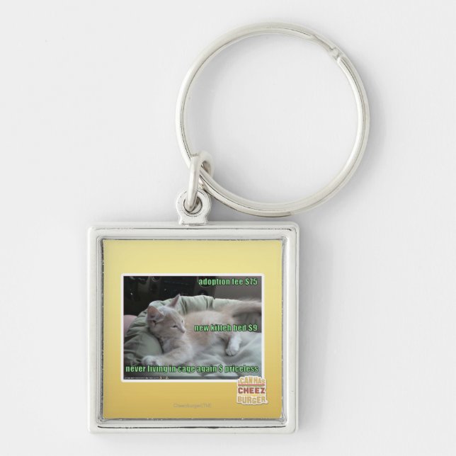 Never living in a cage again keychain (Front)