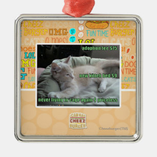 Never living in a cage again metal ornament