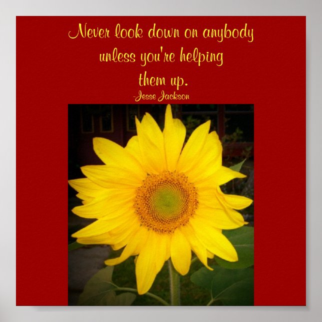 Never look down...Quote Poster-Jesse Jackson Poster (Front)