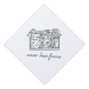 Never Lose Focus Camera Graduation Cap Topper