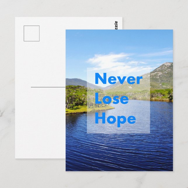 Never lose hope postcard (Front/Back)