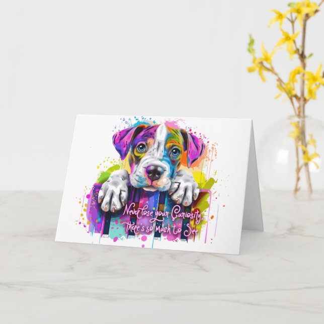 Never Lose Your Curiosity, There’s So Much to See Card (Yellow Flower)