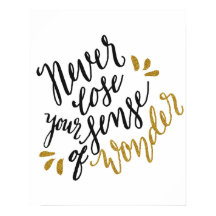 "never lose your sense of wonder"