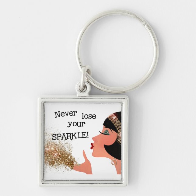 "Never Lose Your SPARKLE!" DIVA Keychain (Front)