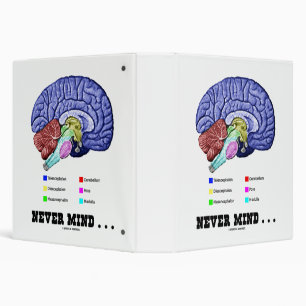 Never Mind ... Brain Anatomy Psyche Humor Binder