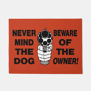 NEVER MIND THE DOG DOORMAT