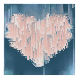 Never Mind This Heart Faux Canvas Print