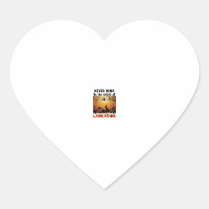 Never Mind Witch Beware Labrador Halloween Dog Pum Heart Sticker