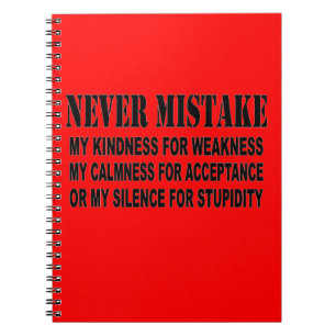 NEVER MISTAKE NOTEBOOK