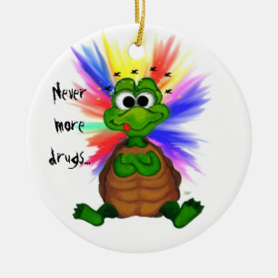 Never more drugs... ceramic ornament