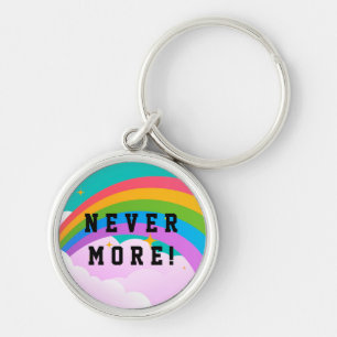 never more rainbow covenant keychain