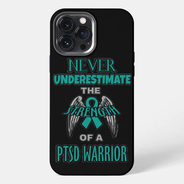 Never...PTSD Warrior iPhone Case (Back)