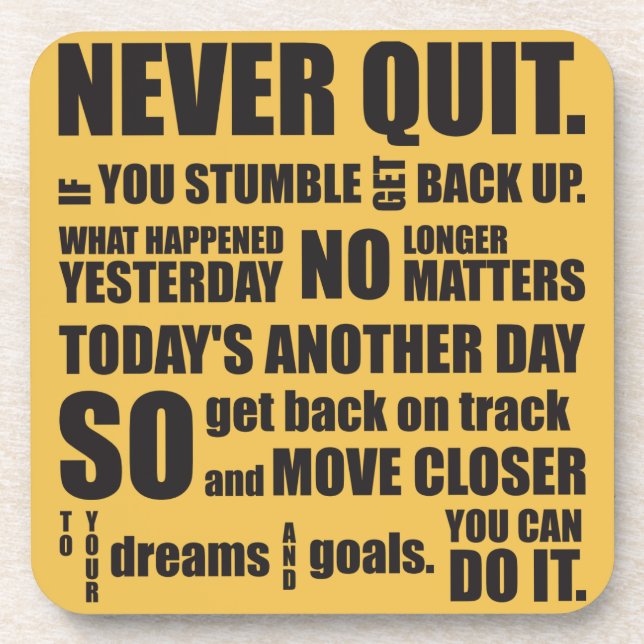 NEVER QUIT COASTER (Front)