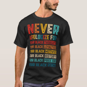 Never Retro Apologize BLM Black History African Me T-Shirt