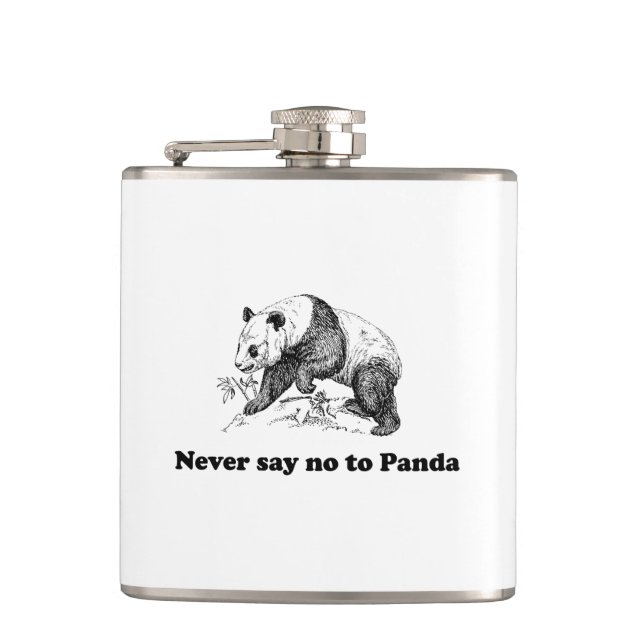 Never Say No to Panda Hip Flask (Front)