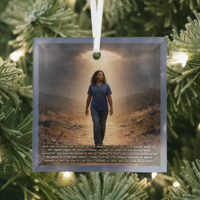 Never separated from God Glass Ornament (Insitu)