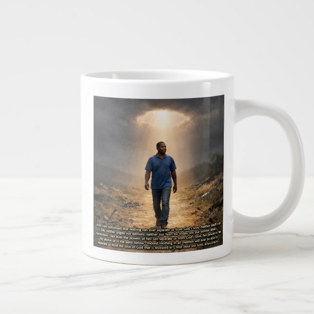 Never separated from God Large Coffee Mug (Right)